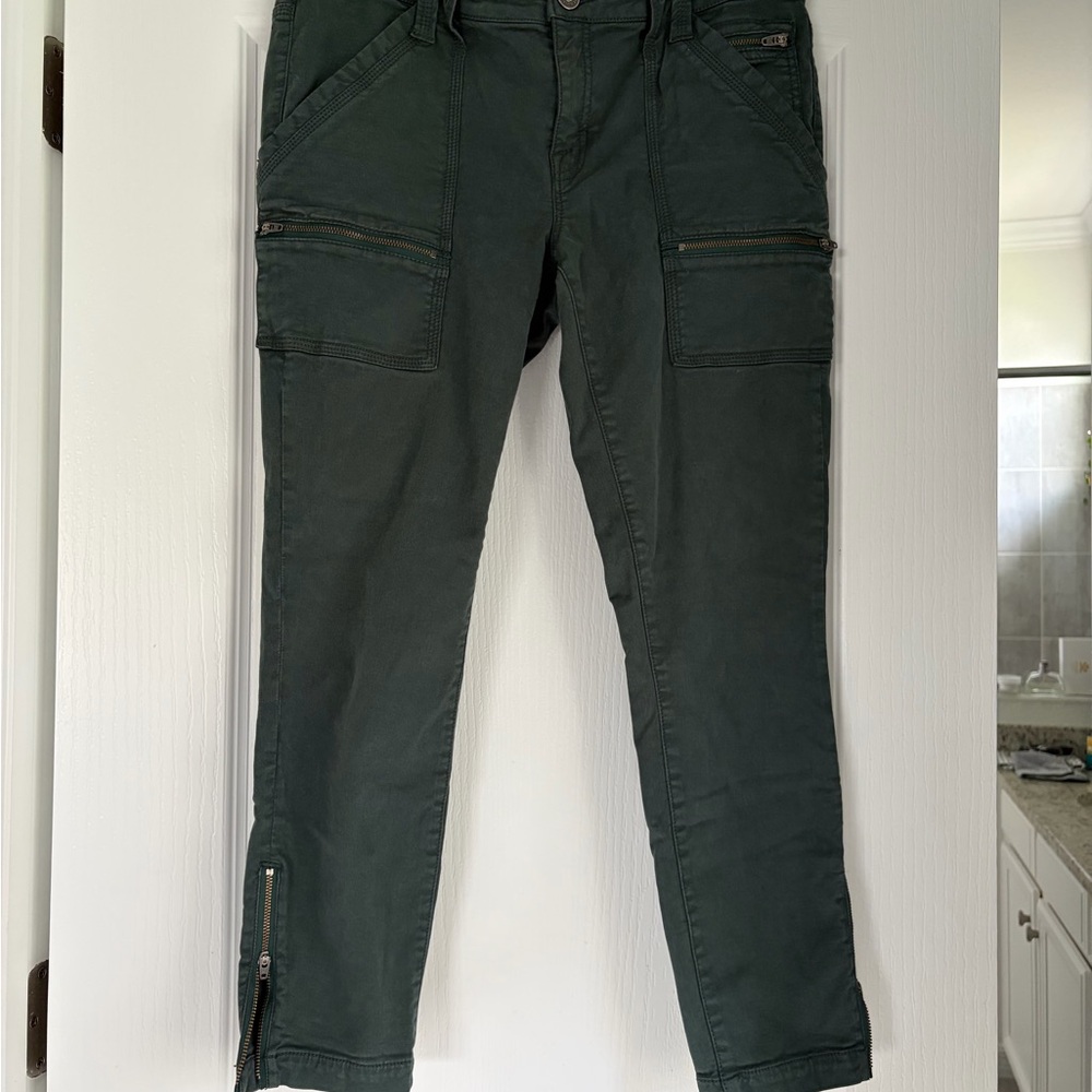 Joie Dark Green Skinny Utility Pants